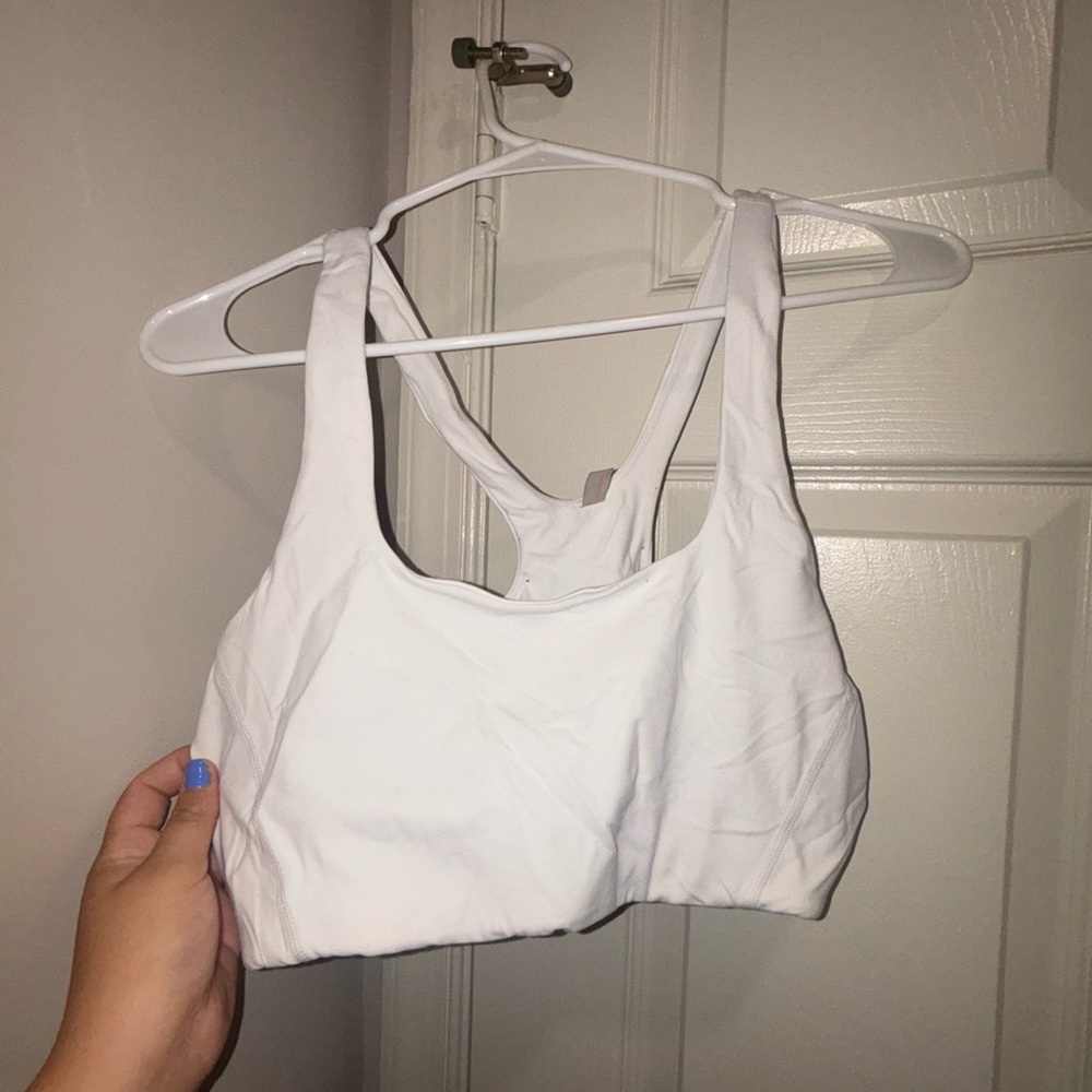 Free People white sports bra